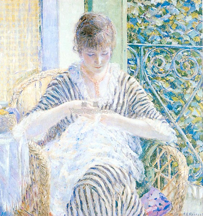 On the Balcony - 弗雷德里克·卡尔·弗里塞克